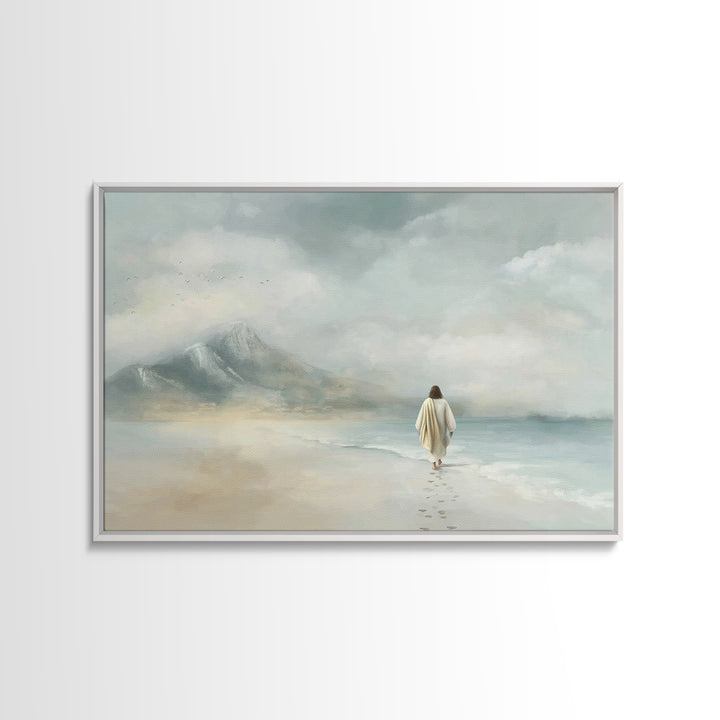 Path Of Mercy – Framed Canvas Print – Jesus Painting – Christian Wall Art – Christian Art Canvas – Christian Gift Ideas – Vintage Christian