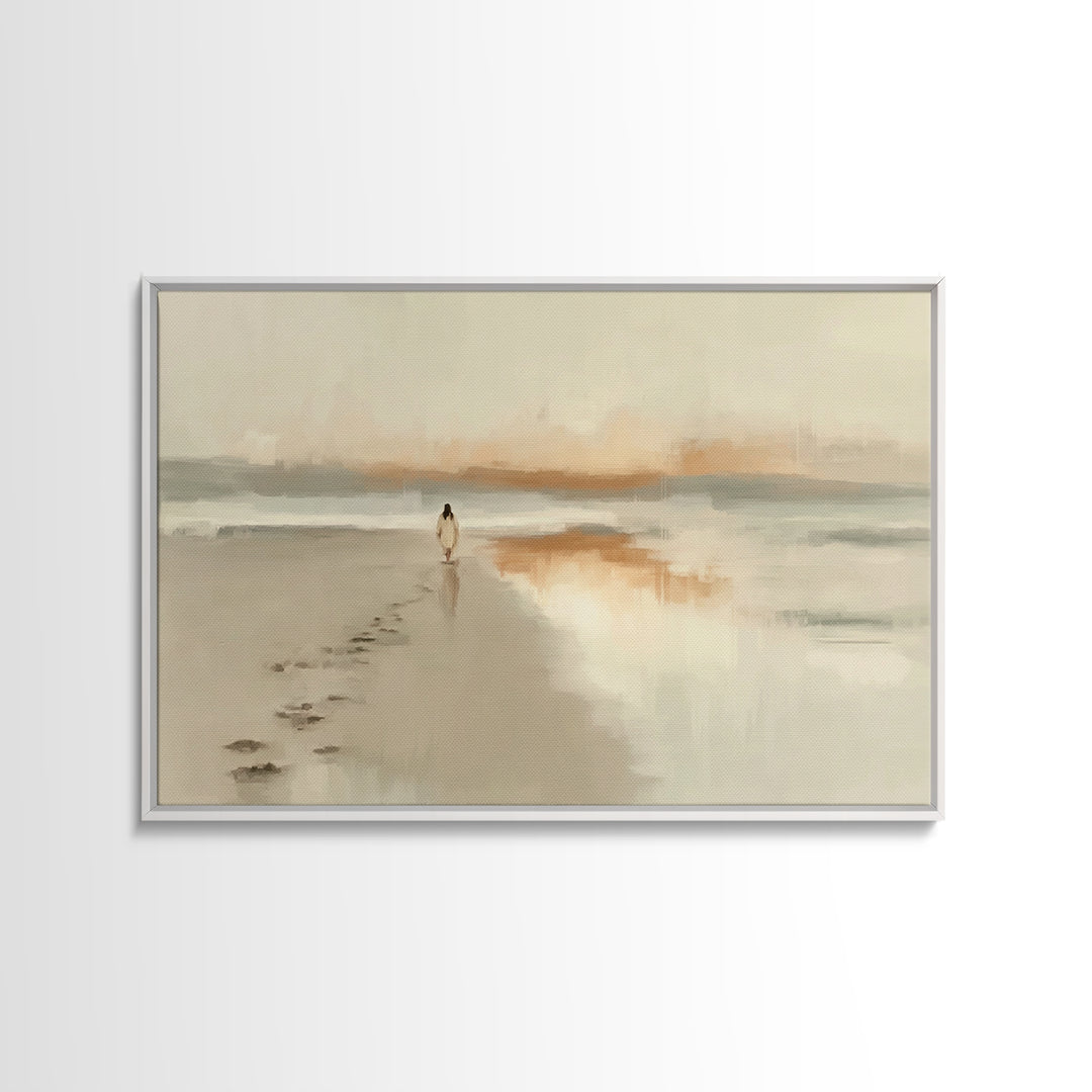 Horizon Of Hope, Framed Canvas Print, Christian Art Print, Jesus Painting Canvas, Christian Wall Art, Minimalist Christian Art, Christian D