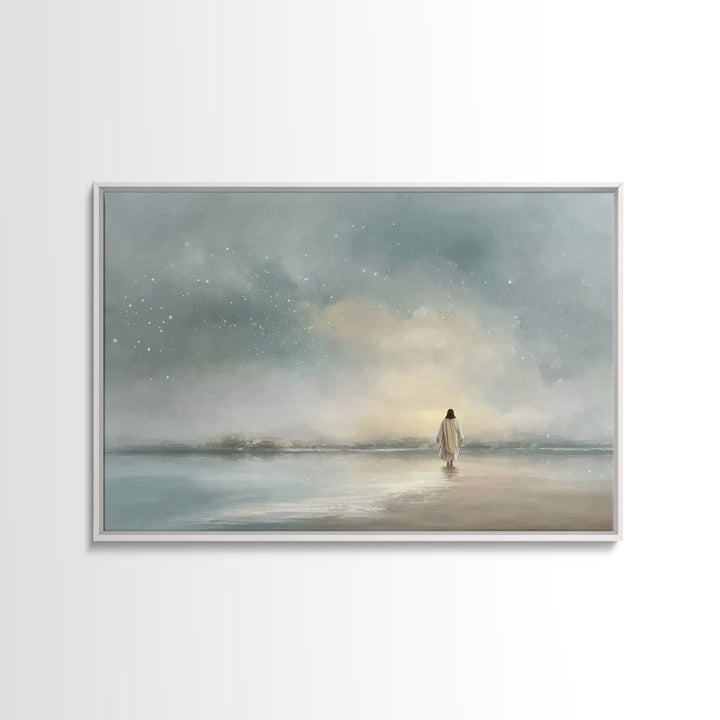 Celestial Grace | Framed Canvas Print | Christian Art Work | Jesus Painting | Christian Art Canvas | Christian Gift Ideas | Modern Christia