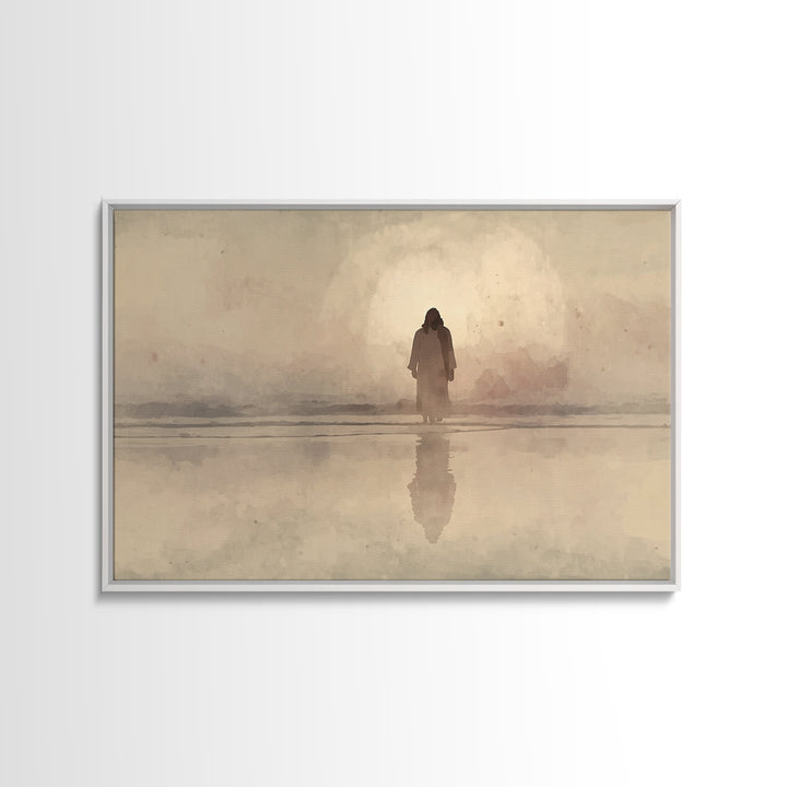 Morning Glory Walk – Framed Canvas Print – Jesus Painting – Christian Art Canvas – Christian Wall Art – Christian Gift – Abstract Christian