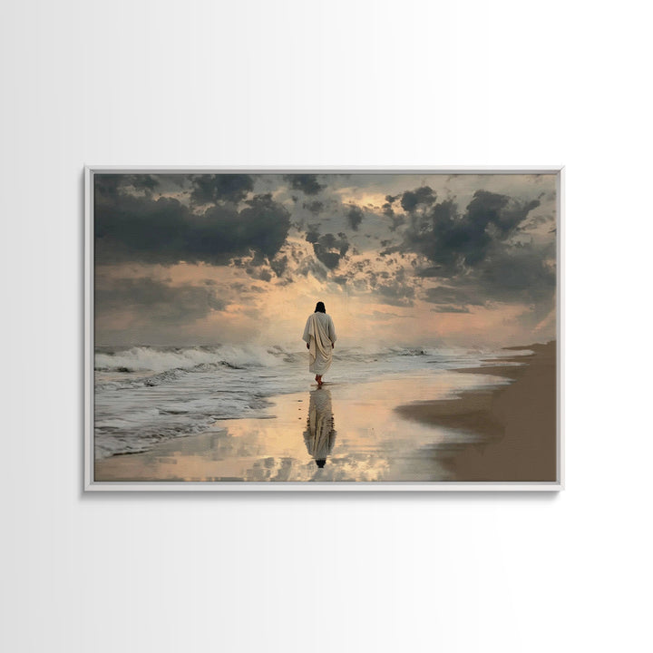 Dawn Of Refuge – Framed Canvas Print – Christian Wall Art – Jesus Painting – Christian Art Canvas – Modern Christian Art – Christian Gift I