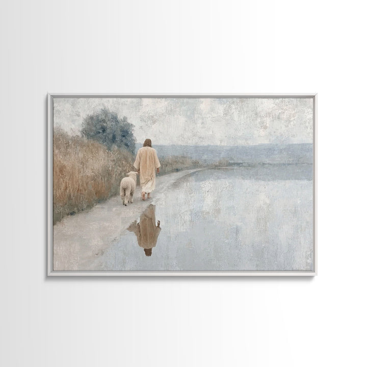 Radiant Hope Path, Framed Canvas Print, Christian Art Canvas, Christian Wall Art, Jesus Painting, Modern Christian Art