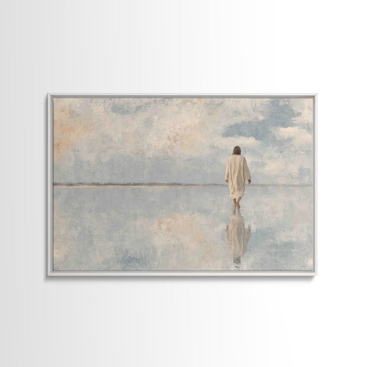 Calm Redeemer – Framed Canvas Print – Christian Art Canvas – Jesus Painting – Christian Wall Art – Modern Christian Painting – Christian Gi
