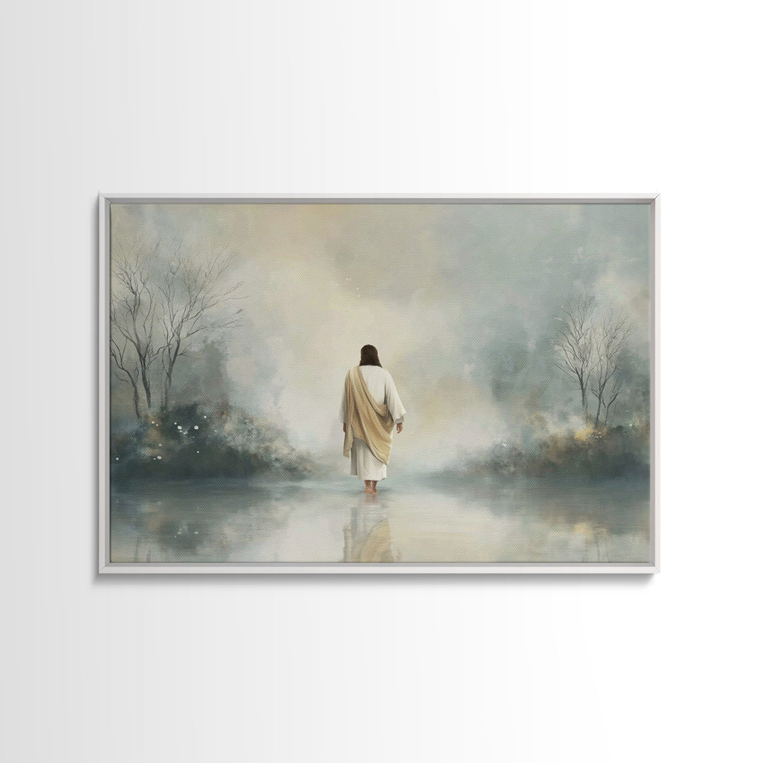 Celestial Promise – Framed Canvas Print – Christian Art Canvas – Jesus Painting – Christian Christmas Art – Framed Christmas Art – Christia