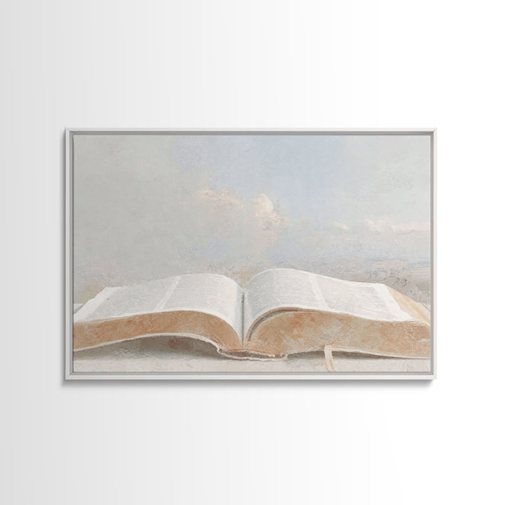 Heavenly Scripture – Framed Canvas Print – Christian Art Canvas – Christian Wall Art – Christian Painting – Christian Art Print – Christian