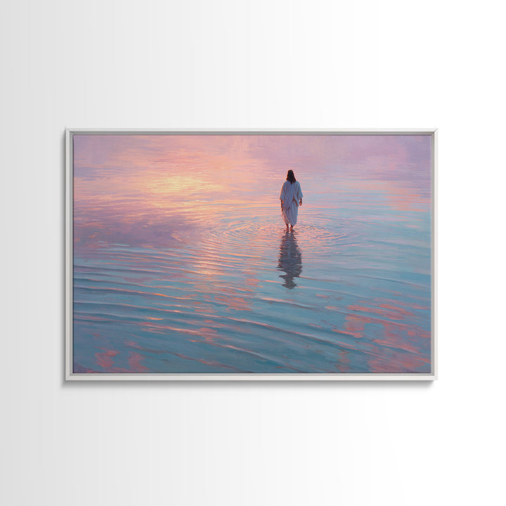 Waves Of Glory – Framed Canvas Print – Jesus Painting – Christian Art Canvas – Christian Wall Art – Modern Christian Art – Christian Decora