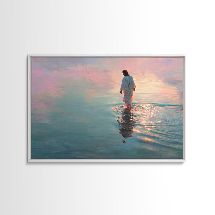 Radiant Path of Peace – Framed Canvas Print – Jesus Painting – Christian Wall Art – Christian Art Canvas – Modern Christian Art – Christian