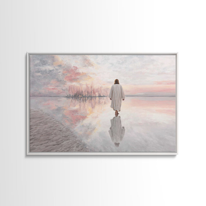Dawn of Redemption | Framed Canvas Print | Jesus Painting | Christian Art Canvas | Christian Wall Art | White Christmas Art | Christian Chr