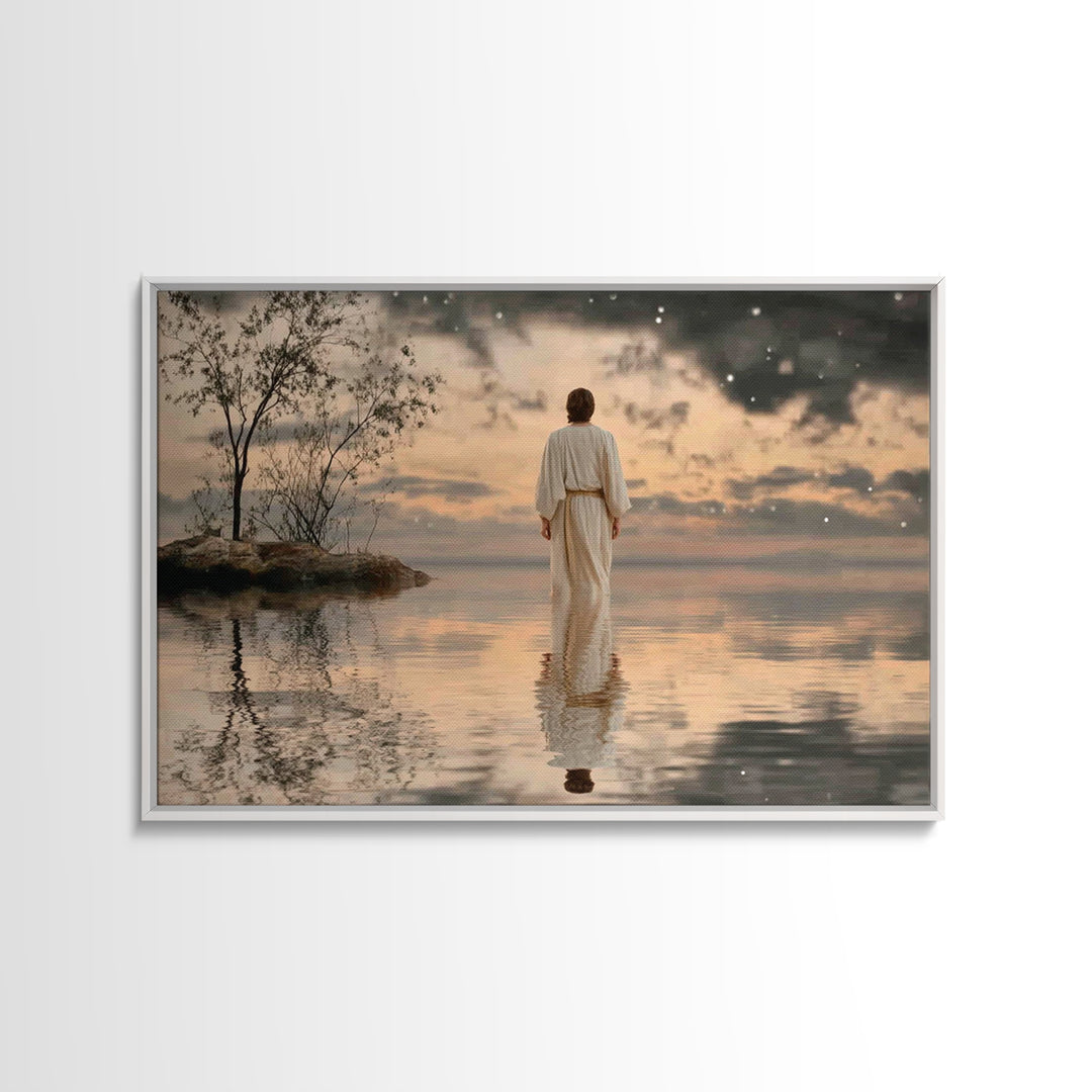 Eternal Calm | Framed Canvas Print | Christian Art Canvas | Jesus Painting | Christian Wall Art | Large Christian Painting | Christian Deco