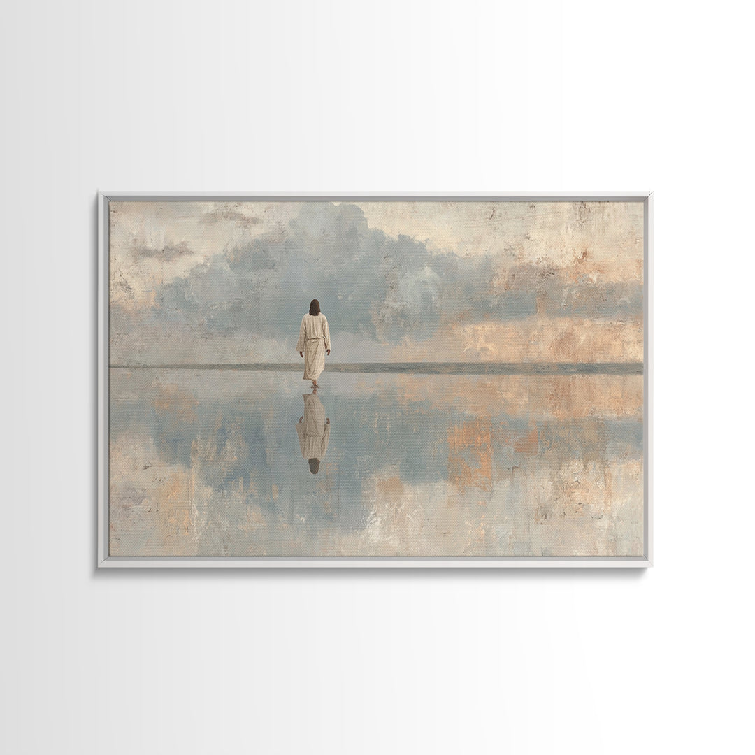 Horizon Of Peace | Framed Canvas Print | Christian Art Canvas | Jesus Painting | Modern Christian Art | Large Christian Painting | Christia
