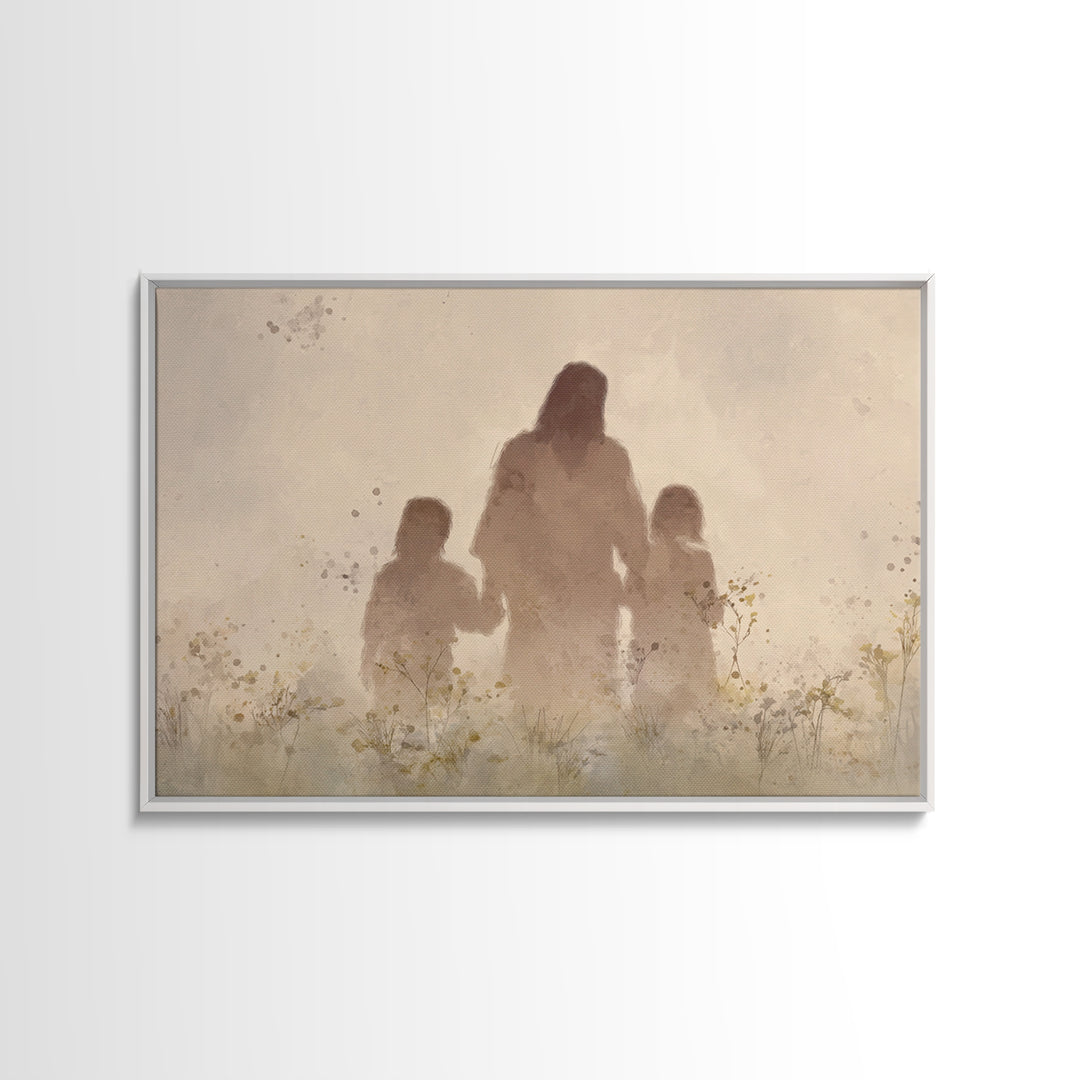 Tender Guidance – Framed Canvas Print – Christian Art Canvas – Jesus Painting – Subtle Christian Art – Christian Wall Art – Christian Art P