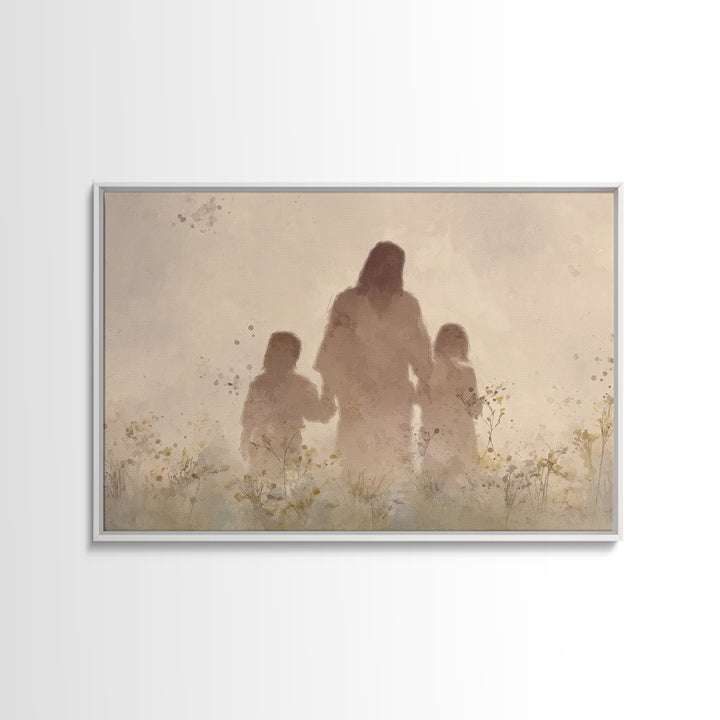 Tender Guidance – Framed Canvas Print – Christian Art Canvas – Jesus Painting – Subtle Christian Art – Christian Wall Art – Christian Art P