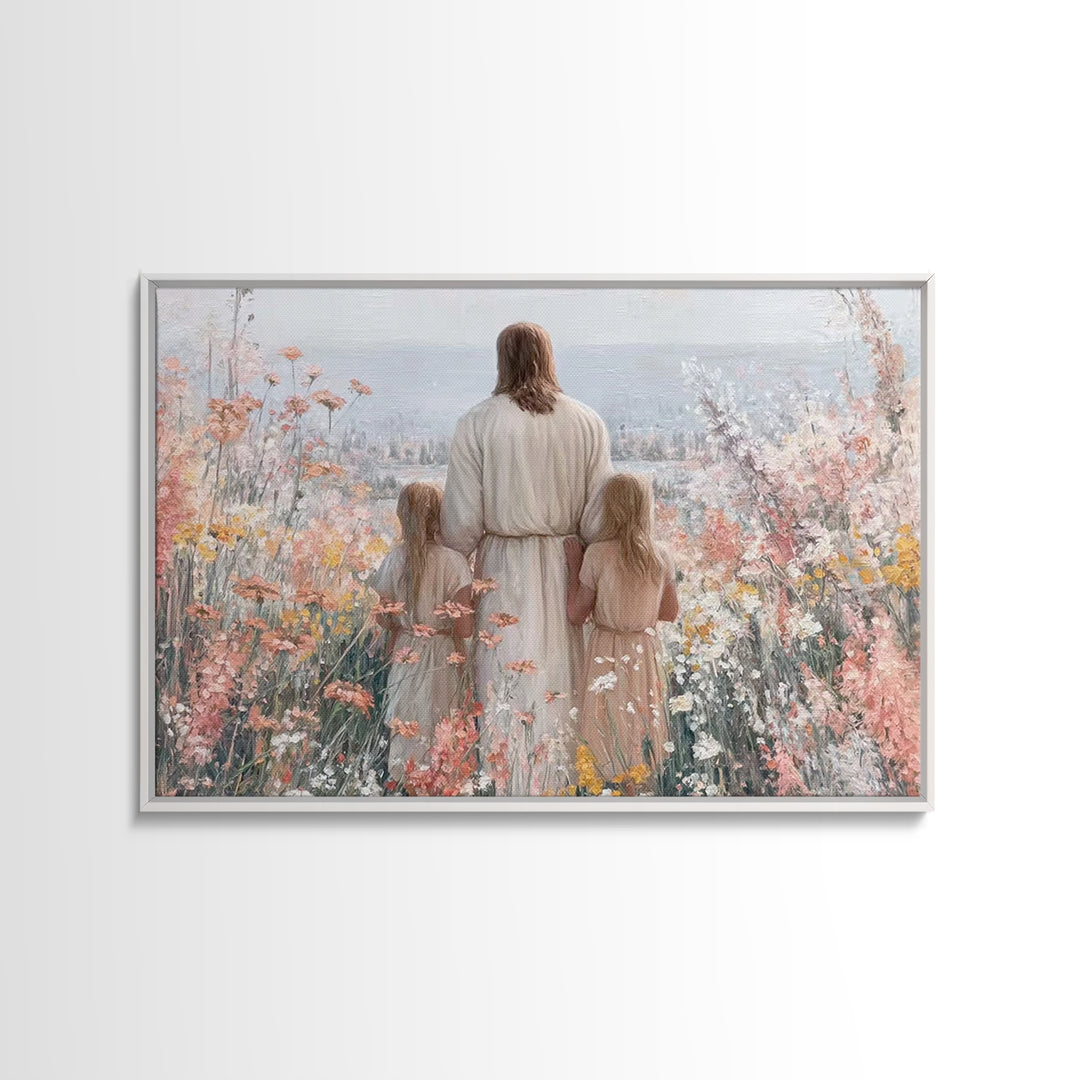 Valley Of Peace | Framed Canvas Print | Christian Wall Art | Jesus Painting | Christian Art Canvas | Christian Art Gift | Subtle Christian