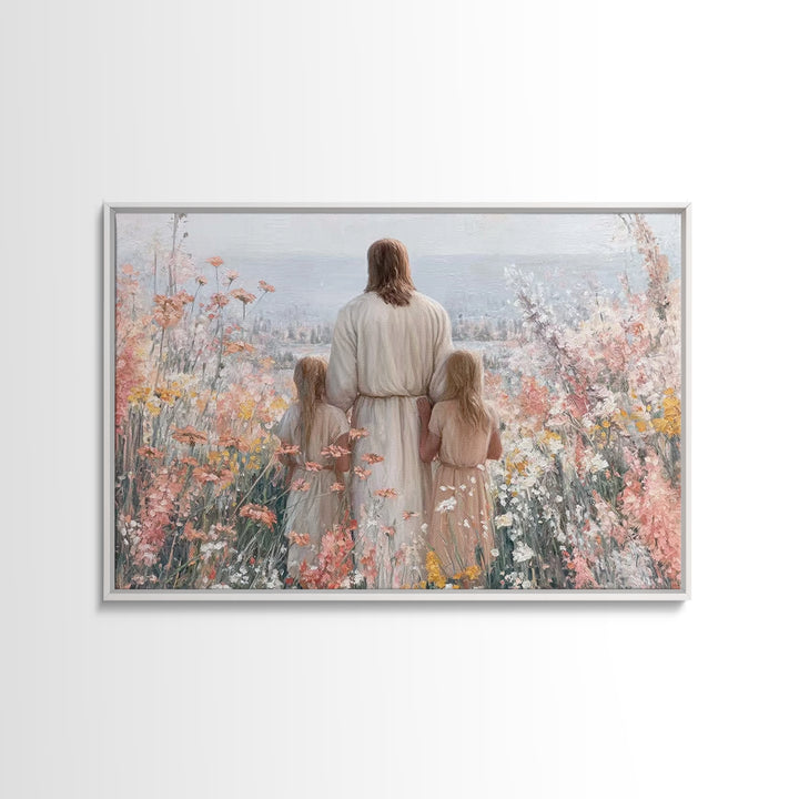 Valley Of Peace | Framed Canvas Print | Christian Wall Art | Jesus Painting | Christian Art Canvas | Christian Art Gift | Subtle Christian