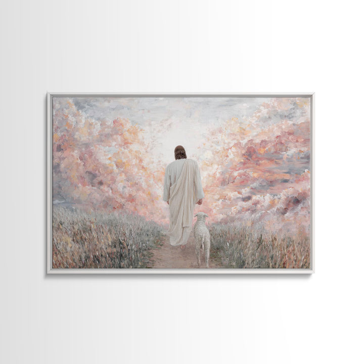 Path Of Peace | Framed Canvas Print | Jesus Wall Art | Christian Art Canvas | Christian Decor | Modern Christian Art | Christmas Art