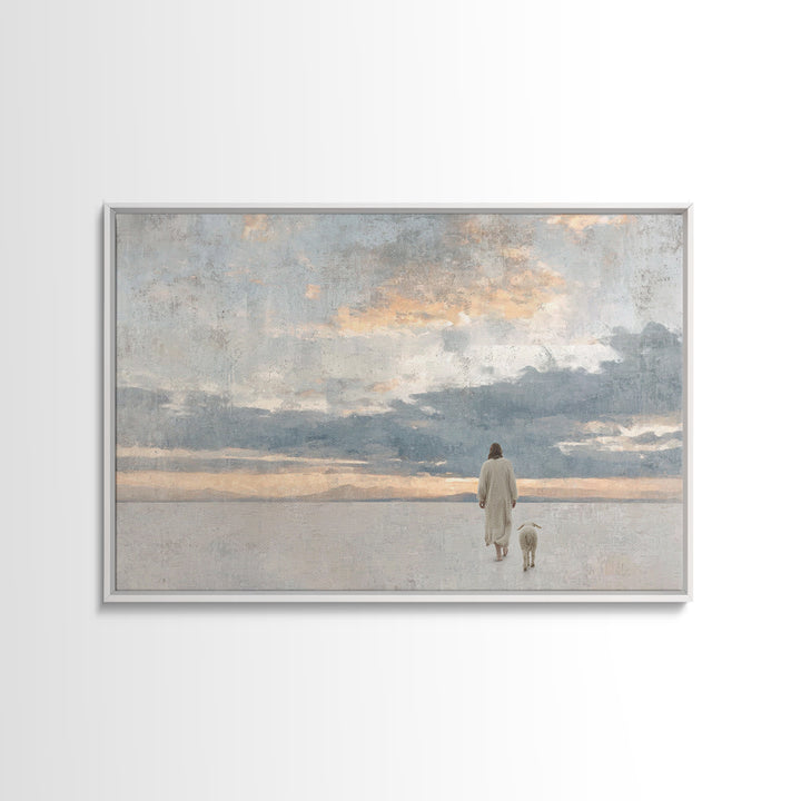 Eternal Horizon – Framed Canvas Print – Modern Christian Art – Christian Art Canvas – Jesus Painting – Christian Decoration – Christmas Art