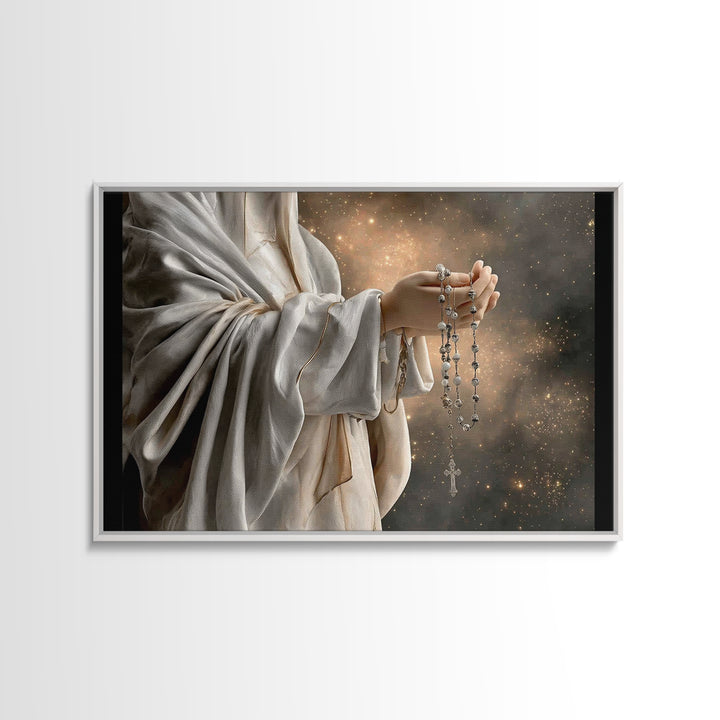 Hands Of Devotion – Framed Canvas Print – Christian Painting – Christian Art Canvas – Christian Wall Art – Christian Art Print – Vintage Ch