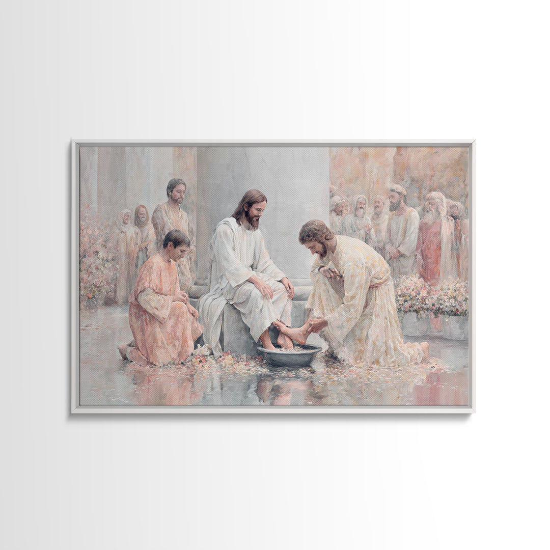 Servant Grace – Framed Canvas Print – Christian Wall Art – Christian Art Canvas – Jesus Painting – Christian Art Print – Christian Gift