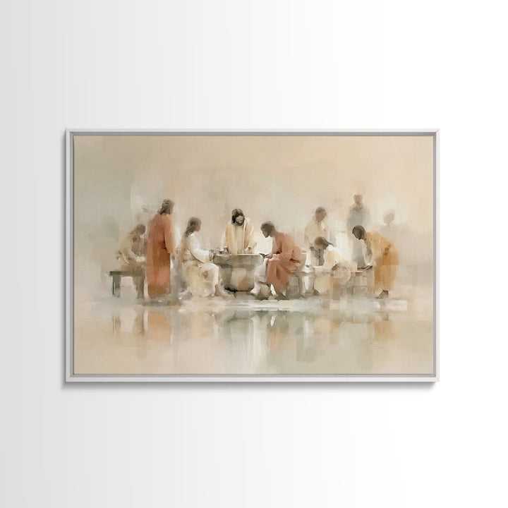 Sacred Fellowship, Framed Canvas Print, Christian Art Canvas, Jesus Painting, Christian Wall Art, Subtle Christian Art, Christian Gift Idea