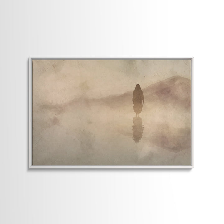 Desert Morn Hope | Framed Canvas Print | Christian Art Canvas | Christian Wall Art | Jesus Painting | Abstract Christian Art | Christian Ar