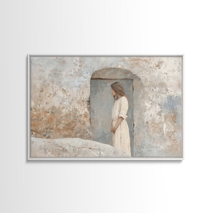 Sacred Doorway Light – Framed Canvas Print – Christian Art Canvas – Jesus Painting – Christian Wall Art – Christian Decor – Christian Gift