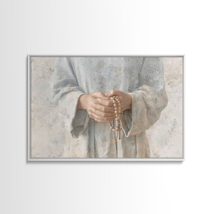 Graceful Stillness | Framed Canvas Print | Christian Art Canvas | Minimalist Christian Art | Christian Wall Art | Modern Christian Painting