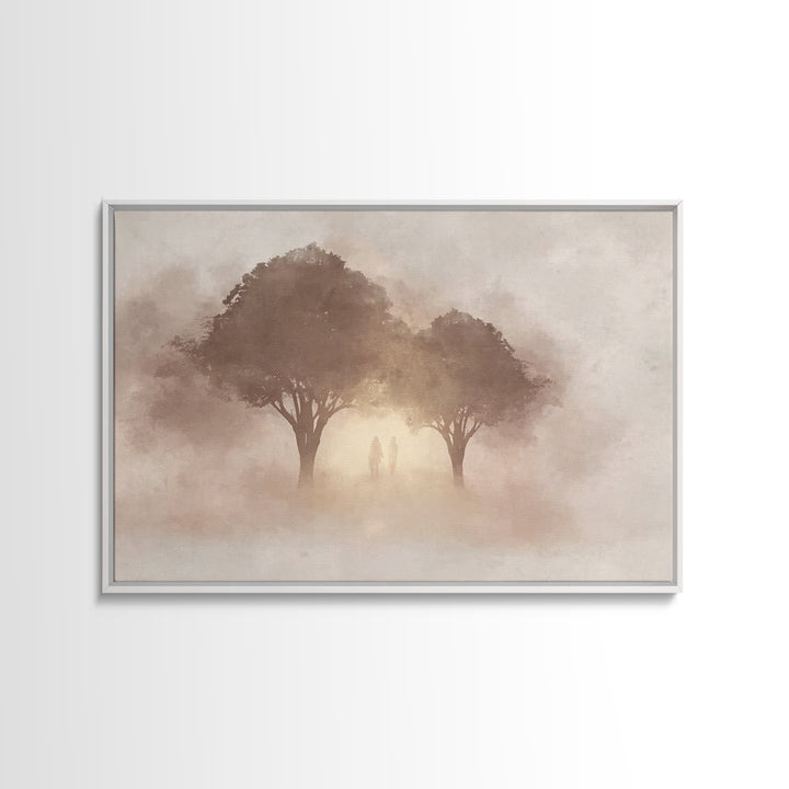 Heavenly Meeting Light – Framed Canvas Print – Christian Art Canvas – Christian Christmas Art – Christian Wall Art – Christian Gift Ideas –