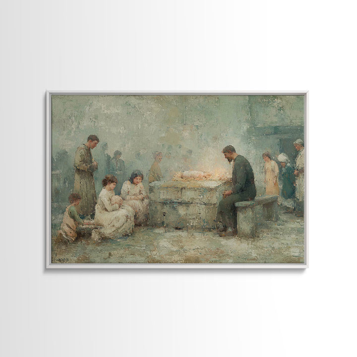 Humble Manger Hope – Framed Canvas Print – Christian Art Canvas – Christian Wall Art – Christian Christmas Art – Christian Gift Ideas – Vin