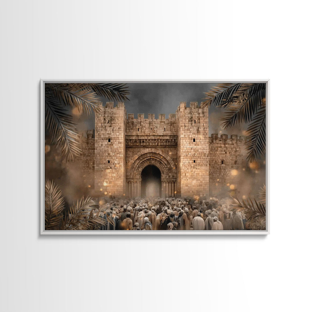 Gate of Triumph, Framed Canvas Print, Christian Art Canvas, Christian Wall Art, Christmas Art Prints, Jesus Painting, Christian Gift Ideas
