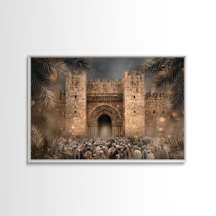 Gate of Triumph, Framed Canvas Print, Christian Art Canvas, Christian Wall Art, Christmas Art Prints, Jesus Painting, Christian Gift Ideas