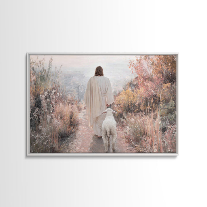 Soft Horizon Grace – Framed Canvas Print – Christian Art Canvas – Christmas Art – Christian Wall Art – Jesus Painting – Christian Christmas