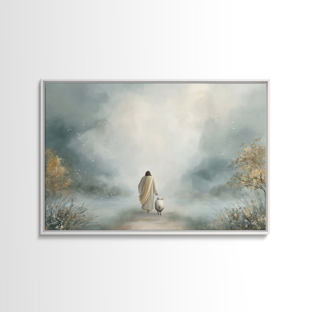 Pathway Of Hope – Framed Canvas Print – Christian Wall Art – Christian Christmas Art – Christian Art Canvas – Jesus Painting – Christian De