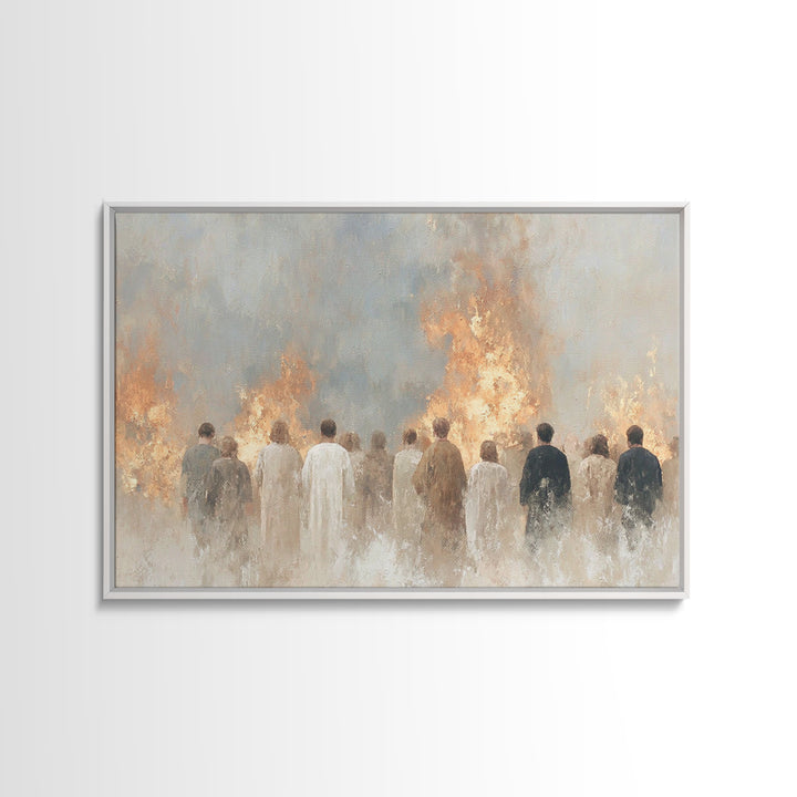 Ascension Fire Choir – Framed Canvas Print – Christian Wall Art – Christian Painting – Christian Christmas Art – Christian Art Canvas – Chr