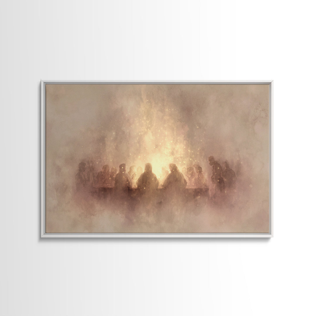 Upper Room Light – Framed Canvas Print – Christian Art Canvas – Christian Wall Art – Christian Christmas Art – Christian Painting – Christi