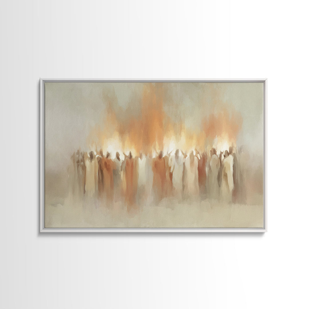 Flames Of Renewal – Framed Canvas Print – Christian Art Canvas – Christian Decoration – Christian Painting – Christian Wall Art – Christian