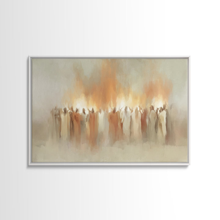 Flames Of Renewal – Framed Canvas Print – Christian Art Canvas – Christian Decoration – Christian Painting – Christian Wall Art – Christian