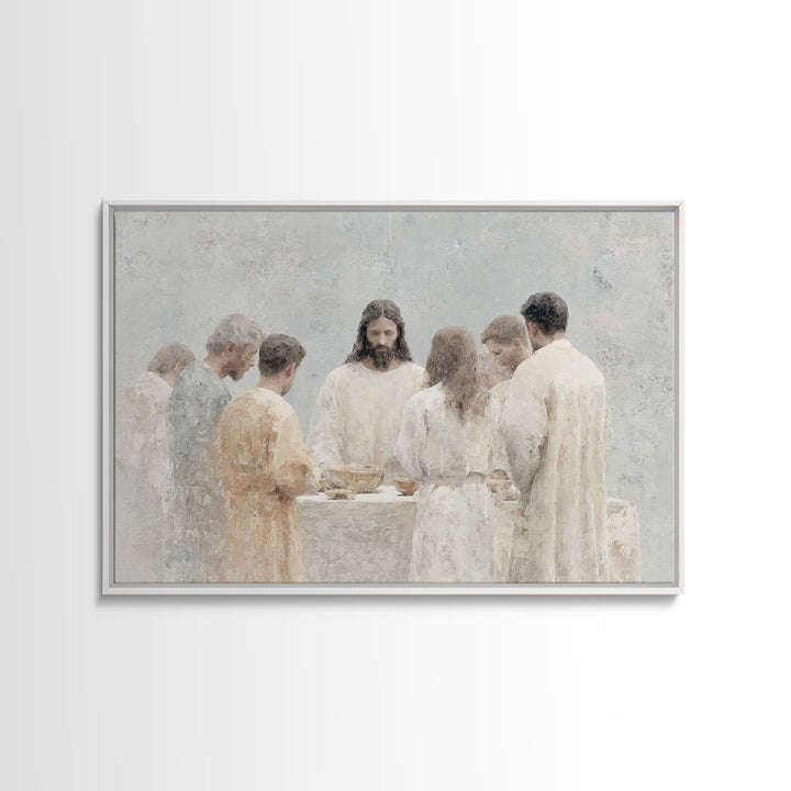 Sacred Gathering - Framed Canvas Print - Christian Wall Art - Jesus Painting - Christian Art Canvas - Christian Decor - Christian Gift Idea