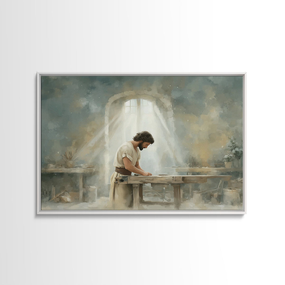 Guided By Grace | Framed Canvas Print | Christian Art Canvas | Jesus Painting | Modern Christian Art | Christian Wall Art | Christian Art G