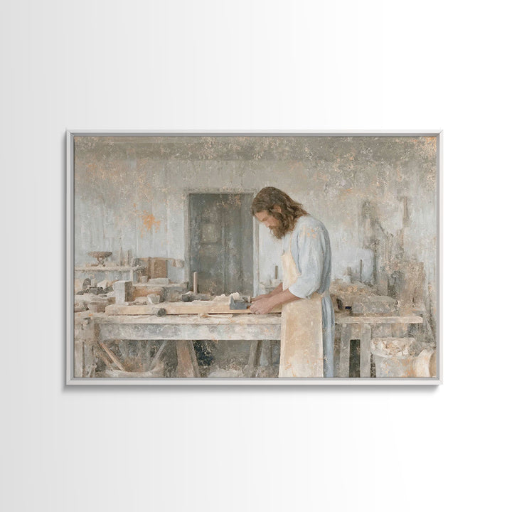 Servant Of Peace – Framed Canvas Print – Christian Art Canvas – Jesus Painting – Vintage Christian Art – Christian Wall Art – Christian Dec