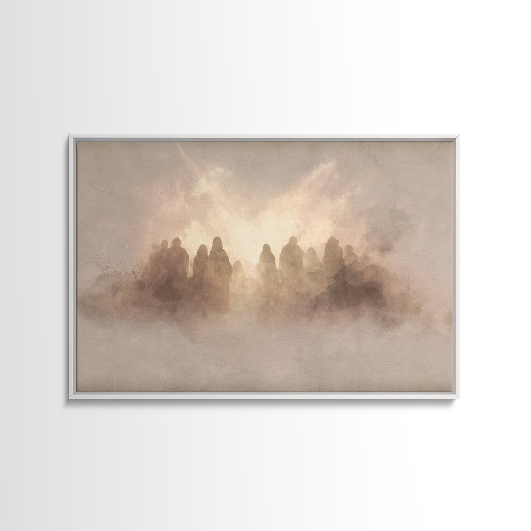 Clouds Of Promise, Framed Canvas Print, Christian Art Canvas, Christian Wall Art, Christian Christmas Art, Moody Christian Art, Christian A
