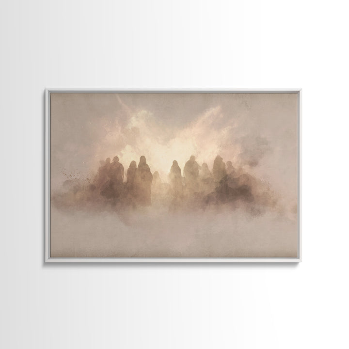 Clouds Of Promise, Framed Canvas Print, Christian Art Canvas, Christian Wall Art, Christian Christmas Art, Moody Christian Art, Christian A