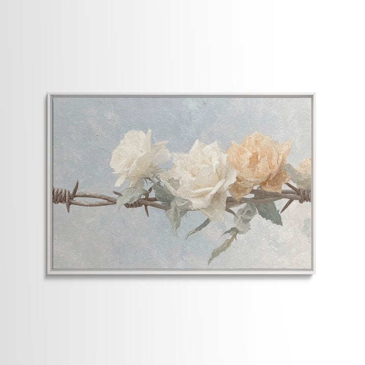 Thorned Beauty, Framed Canvas Print, Christian Wall Art, Christian Art Canvas, Christian Decor, Subtle Christian Art, Christian Gift Ideas,