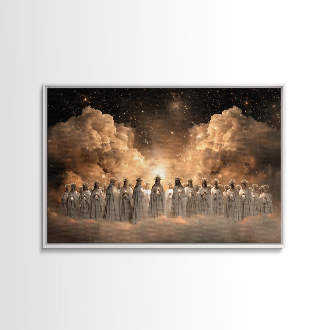 Heavenly Choir – Framed Canvas Print – Christian Wall Art – Christian Art Canvas – Jesus Painting – Christian Christmas Art – Christmas Wal
