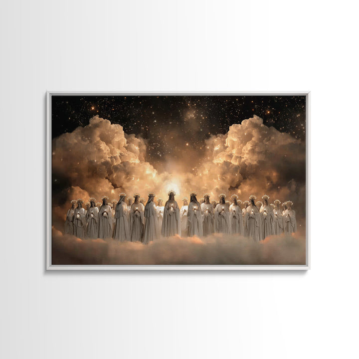Heavenly Choir – Framed Canvas Print – Christian Wall Art – Christian Art Canvas – Jesus Painting – Christian Christmas Art – Christmas Wal