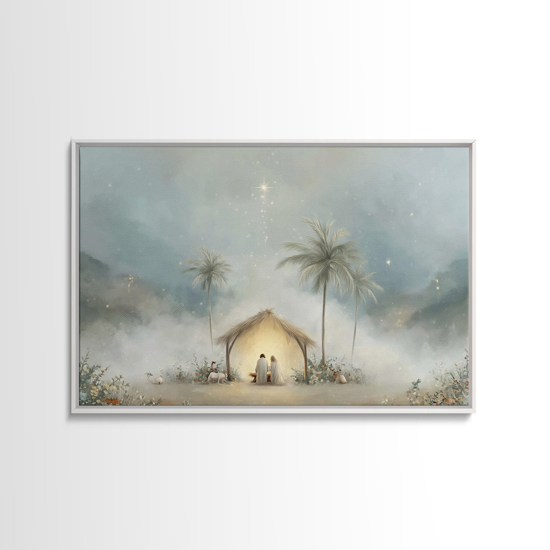 Star of Peace – Framed Canvas Print – Christian Wall Art – Christian Art Canvas – Christmas Art Work – Modern Christian Art – Christian Dec
