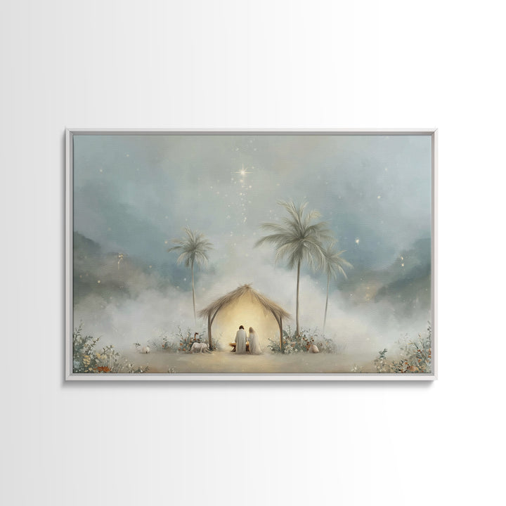 Star of Peace – Framed Canvas Print – Christian Wall Art – Christian Art Canvas – Christmas Art Work – Modern Christian Art – Christian Dec