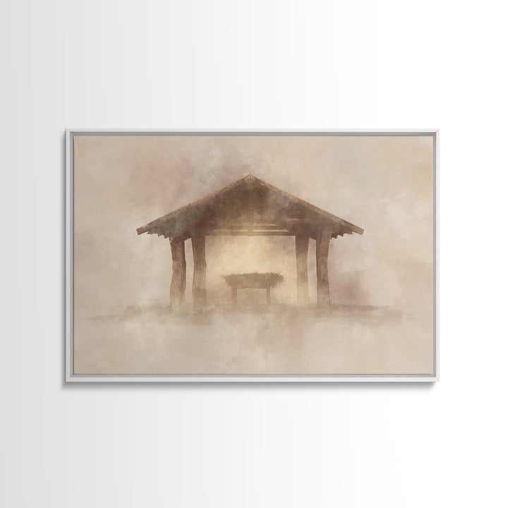 Gloria Shelter – Framed Canvas Print – Christian Christmas Art – Christian Art Canvas – Jesus Christmas Art – Christian Wall Art – Christma