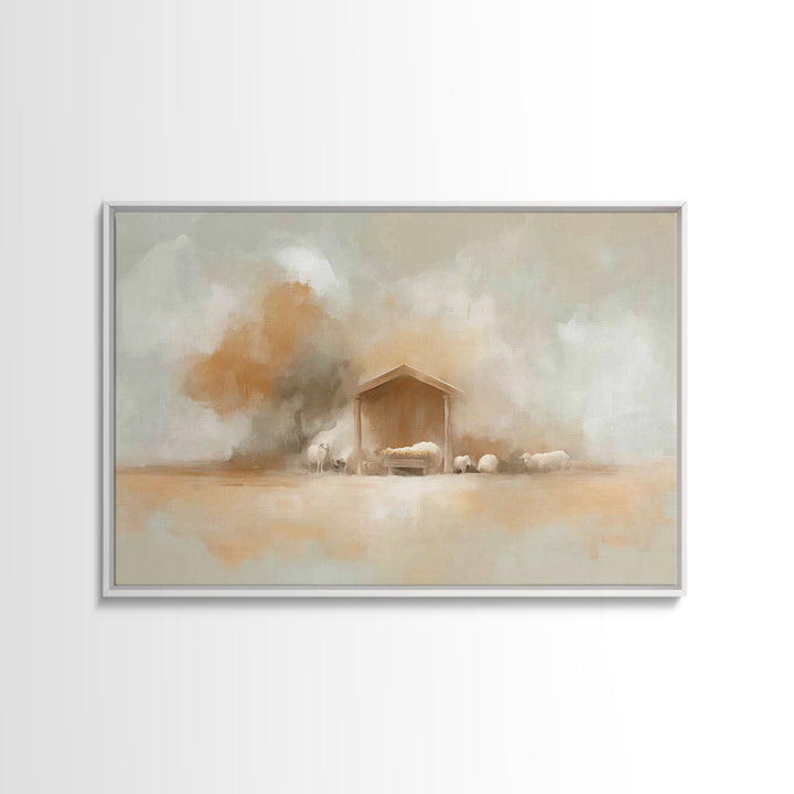Light of Bethlehem – Framed Canvas Print – Christian Art Canvas – Christian Wall Art – Jesus Painting Canvas – Christian Christmas – Christ