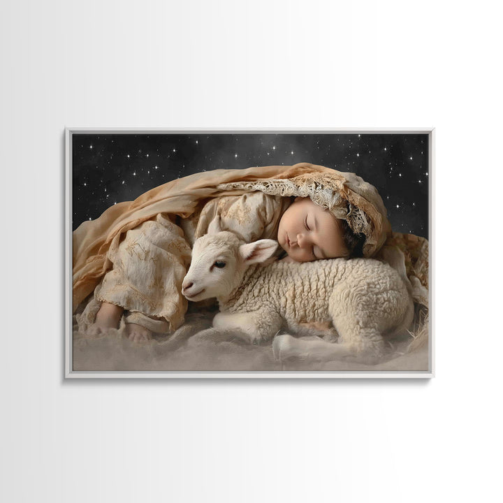 Bethlehem Rest – Framed Canvas Print – Christian Art Canvas – Christian Wall Art – Jesus Christmas Art – Christmas Art Prints – Christian D