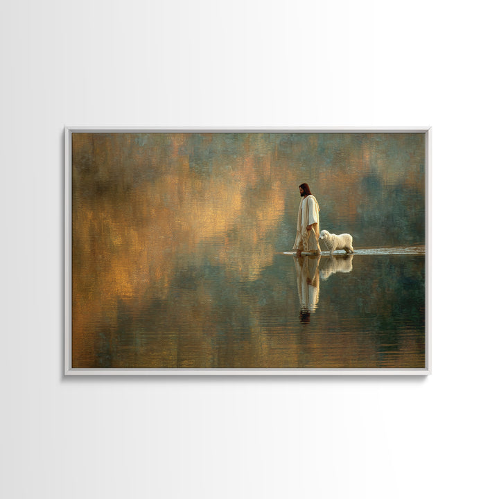 Guiding Light Path – Framed Canvas Print – Christian Wall Art – Jesus Painting – Christian Decor – Christmas Art – Christian Art Canvas
